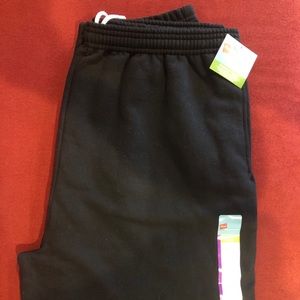 Hanes Premium Ecosmart black XL sweatpants - NEW